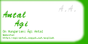 antal agi business card